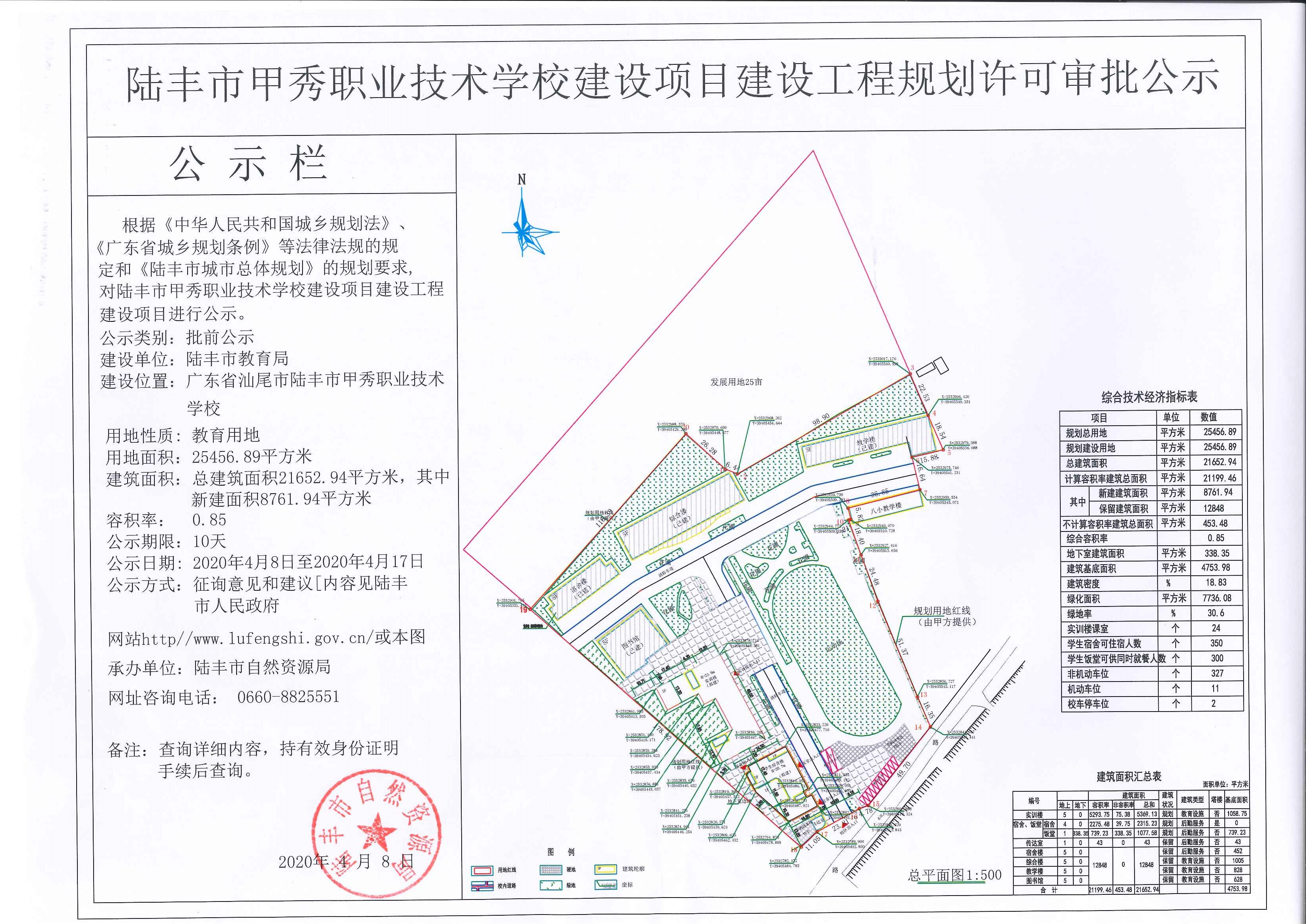 陸豐市甲秀職業(yè)技術(shù)學(xué)校建設(shè)項(xiàng)目建設(shè)工程規(guī)劃許可審批公示.jpg